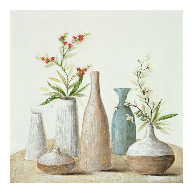 product_pako_296-000018 Πίνακας σε καμβά Vase 3D Inart 100x3x100εκ - Image 1