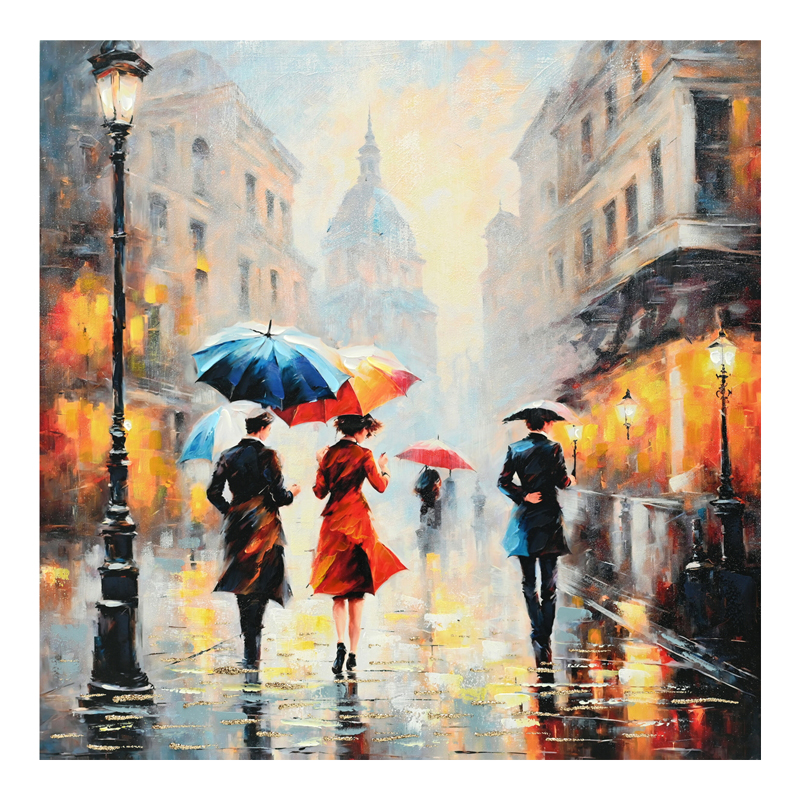 product_pako_296-000045 Πίνακας σε καμβά Nightdream I Inart 100x3x100εκ - Image 1