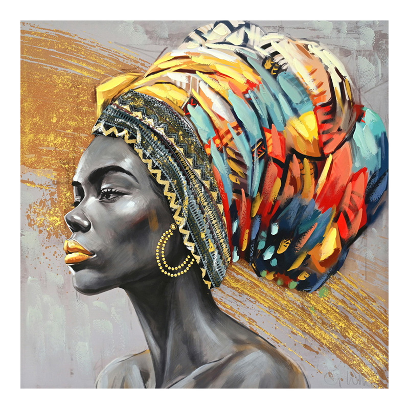 product_pako_296-000048 Πίνακας σε καμβά Africana I 3D Inart 100x3x100εκ - Image 1