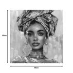 Πίνακας σε καμβά Turban 3D Inart 80x3x80εκ - Image 2