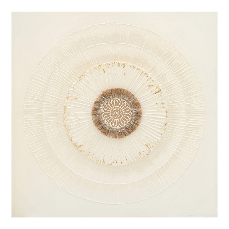 product_pako_296-000087 Πίνακας σε καμβά Circled 3D Inart 80x3x80εκ - Image 1