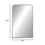 Καθρέπτης Classy ασημί αλουμίνιο 50x2.5x80εκ - Image 2