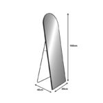 Καθρέπτης Lorens I μαύρο αλουμίνιο 60x40x160εκ - Image 3