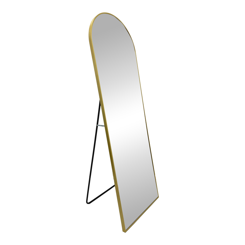 product_pako_298-000038 Καθρέπτης Lorens αλουμίνιο σε χρυσή απόχρωση 46x40x150εκ - Image 1