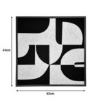 Πίνακας με πλαίσιο Jeire μαύρο-λευκό 62x2.5x62εκ - Image 2