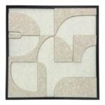 Πίνακας με πλαίσιο Jeire λευκό 62x2.5x62εκ