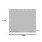 Καθρέπτης Led Hollywood μέταλλο λευκό 60x12x52.3εκ - Image 2