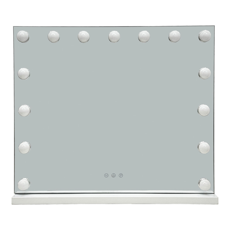 product_pako_298-000050 Καθρέπτης Led Hollywood μέταλλο λευκό 60x12x52.3εκ - Image 1