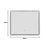 Καθρέπτης Led Quadrou pp-αλουμίνιο 60x3x50εκ - Image 2