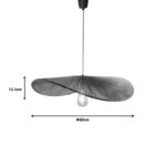 Φωτιστικό οροφής Haris Inart Ε27 rope σε καφέ απόχρωση Φ60x12.5εκ - Image 3