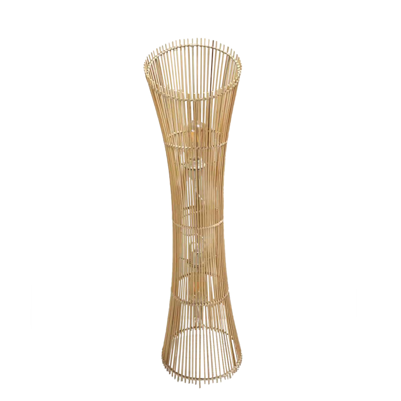 product_pako_299-000010 Φωτιστικό δαπέδου Gion Inart E27 μπαμπού σε φυσική απόχρωση Φ29.5x118εκ - Image 1