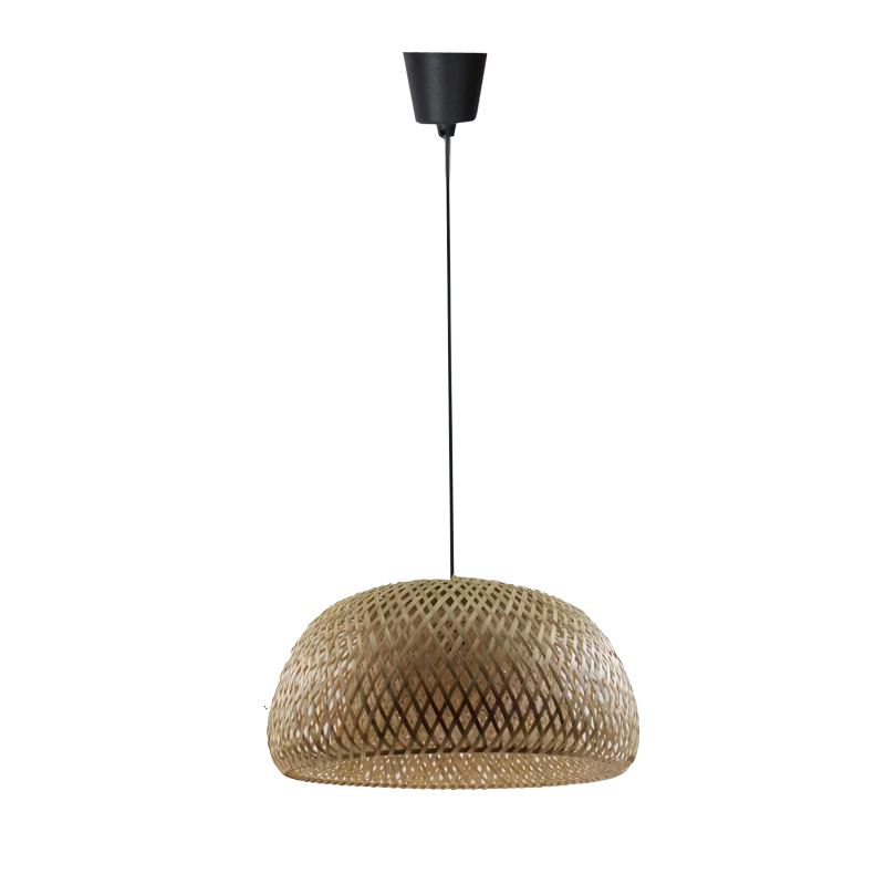product_pako_299-000012 Φωτιστικό οροφής μονόφωτο Kalro Inart E27 φυσικό μπαμπού Φ45x22εκ - Image 1