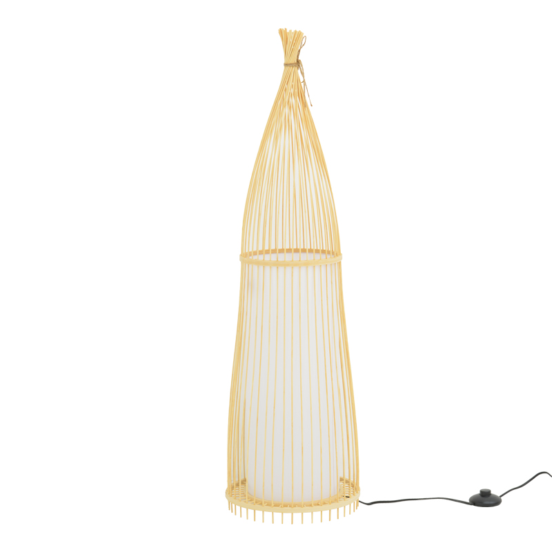 product_pako_299-000015 Φωτιστικό δαπέδου Florance Inart Ε27 μπαμπού σε φυσική απόχρωση Φ28x100εκ - Image 1
