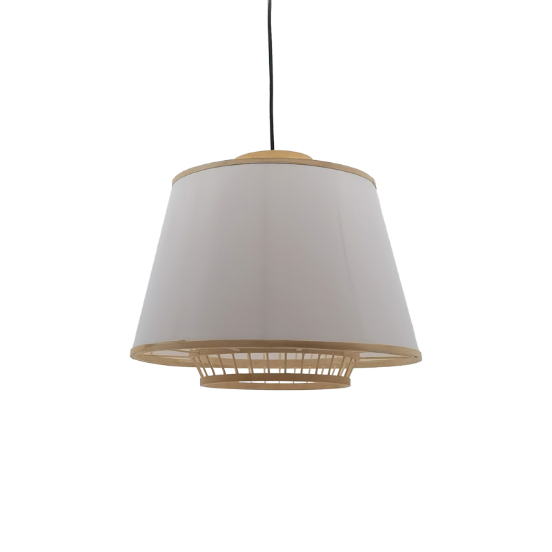 product_pako_299-000032 Φωτιστικό οροφής Torzo Inart Ε27 μπαμπού σε φυσική απόχρωση Φ40x32.5εκ - Image 1