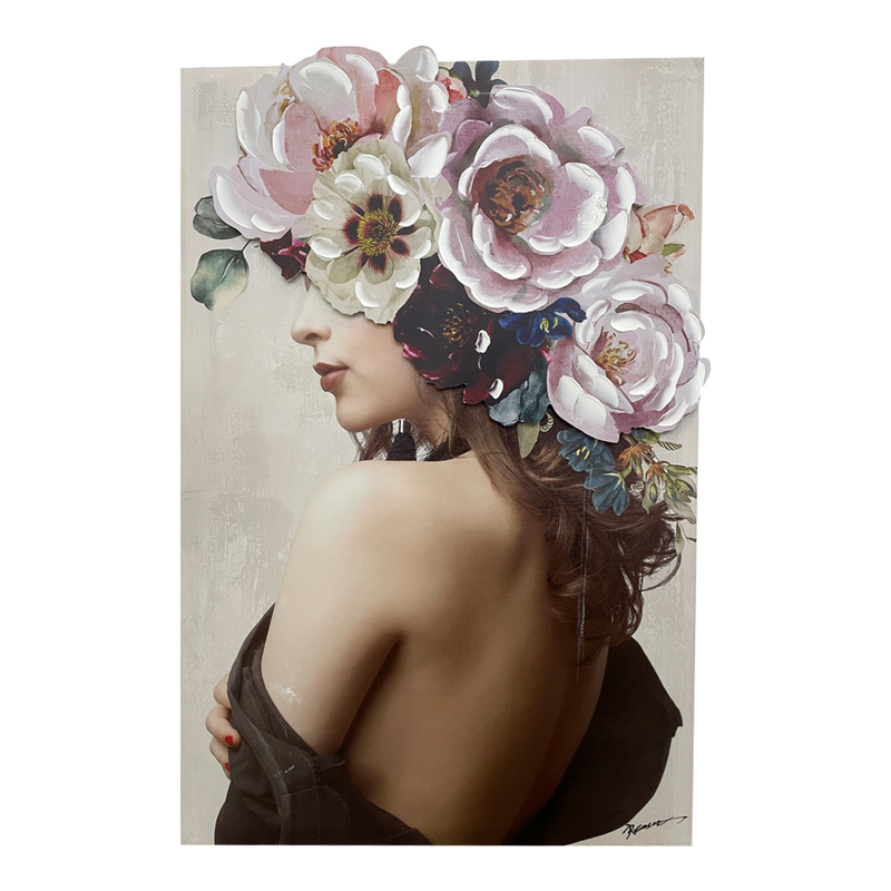 product_pako_301-000017 Πίνακας σε καμβά Bezira 3D Inart 60x3x90εκ - Image 1
