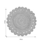 Χαλί Voni Inart φυσικό γιούτα Φ100x1εκ - Image 3