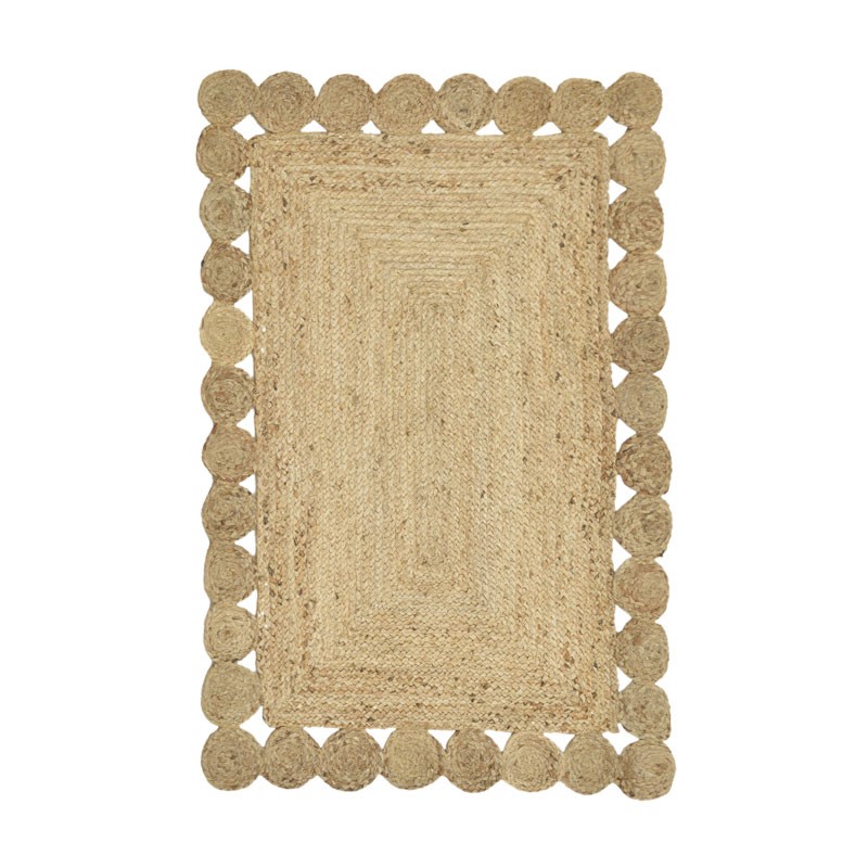 product_pako_302-000010 Χαλί Doze Inart μπεζ 100% γιούτα 120x80x1εκ - Image 1