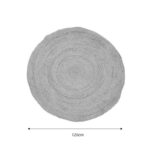 Χαλί Solon Inart μπεζ γιούτα 120x120x1εκ - Image 3