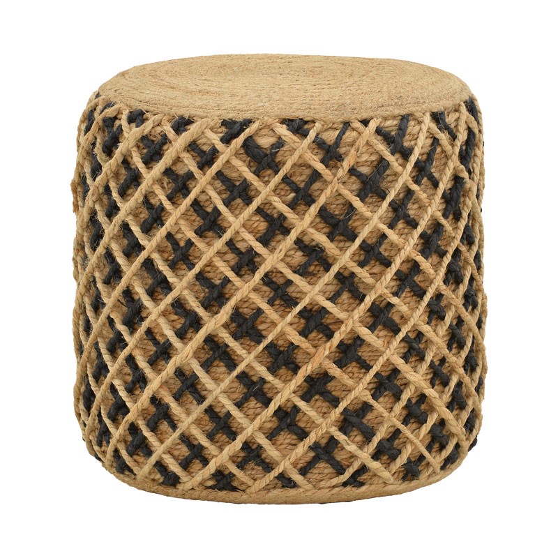product_pako_302-000022 Σκαμπό Nelly Inart φυσικό 100% γιούτα 40x40x40εκ - Image 1
