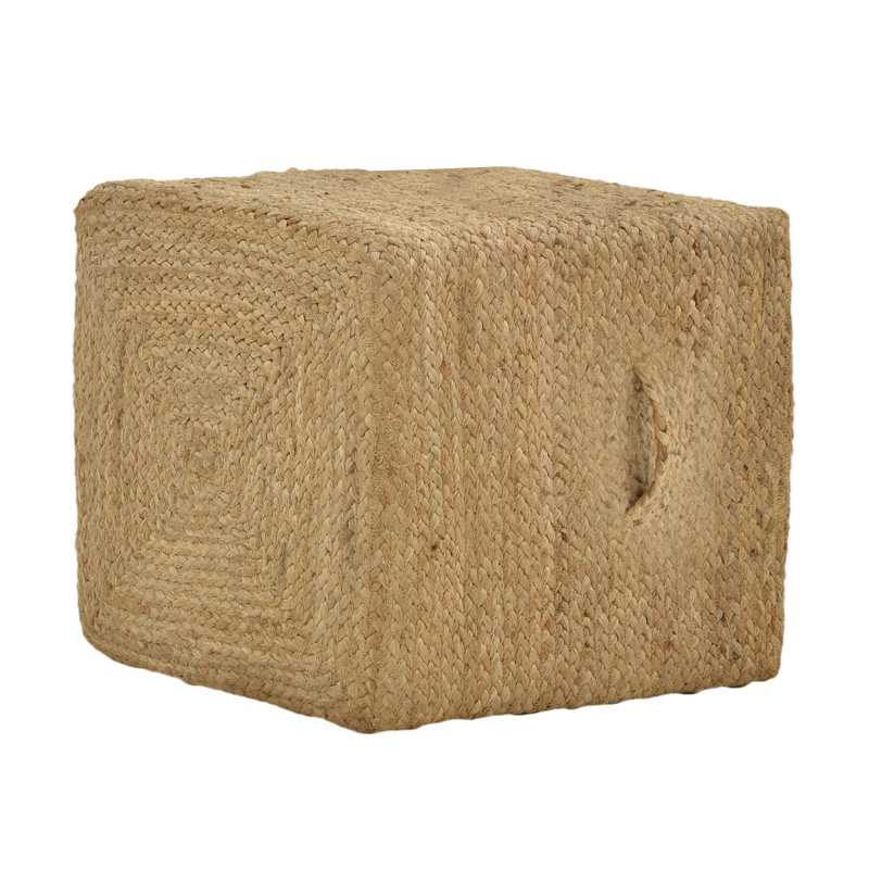 product_pako_302-000025 Σκαμπό Tresa Inart φυσικό 100% γιούτα 50x50x35εκ - Image 1