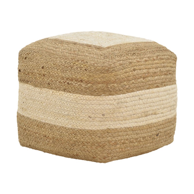 product_pako_302-000027 Σκαμπό-πουφ Sofian Inart μπεζ 100% γιούτα 40x40x35εκ - Image 1