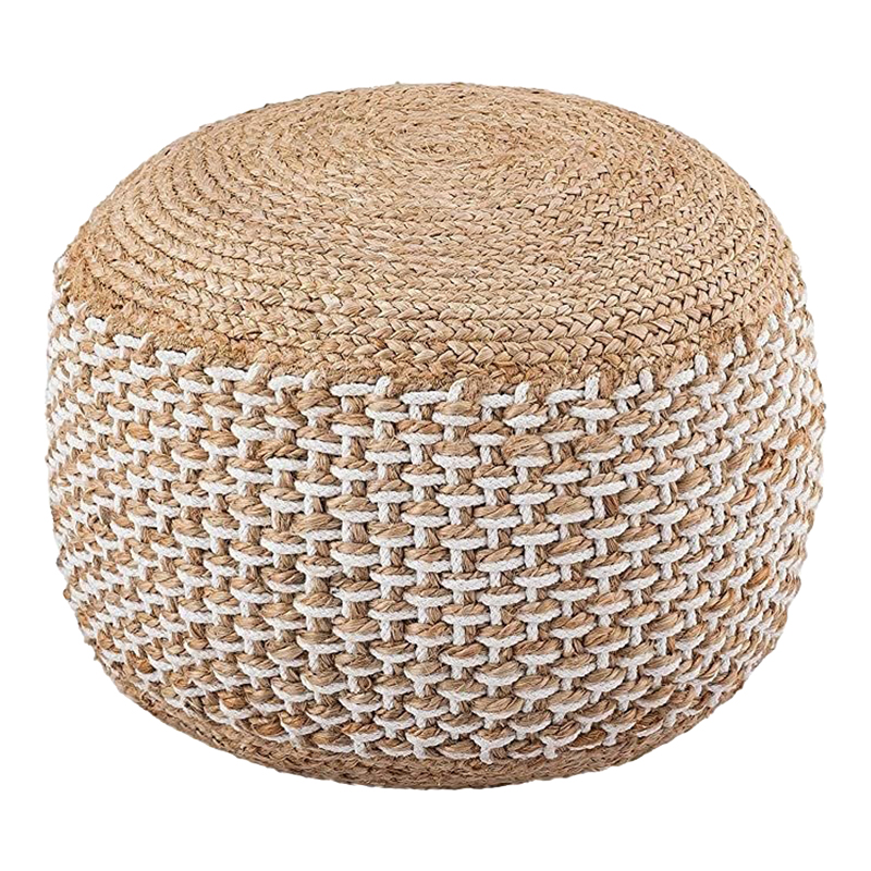 product_pako_302-000037 Σκαμπό-πουφ Bocca Inart γιούτα σε φυσική απόχρωση Φ40x45εκ - Image 1