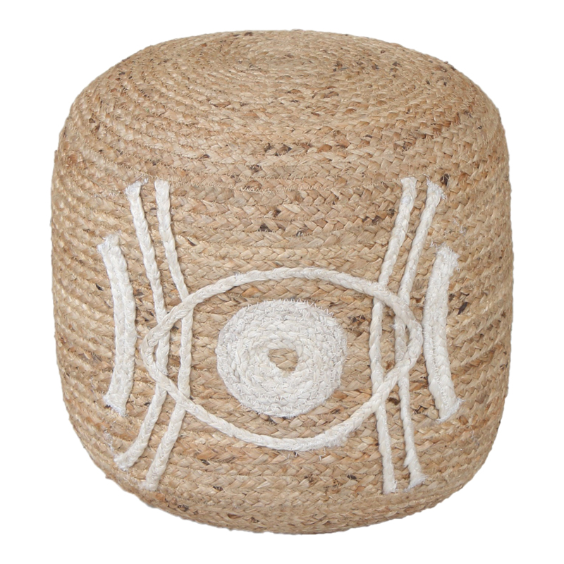 product_pako_302-000047 Σκαμπό-πουφ Bono Inart γιούτα σε φυσική απόχρωση Φ40x45εκ - Image 1