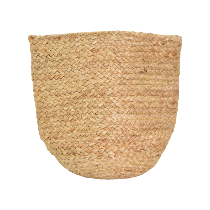 product_pako_302-000053 Διακοσμητικό καλάθι Mideko Inart γιούτα σε φυσική απόχρωση Φ25x25εκ - Image 1