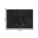 Επιφάνεια τραπεζιού Saran τ.Werzalit μαύρο μαρμάρου 120x80εκ - Image 2