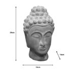 Επιτραπέζιο διακοσμητικό βούδας Rolia Inart γκρι terracotta 16x16x28εκ - Image 2