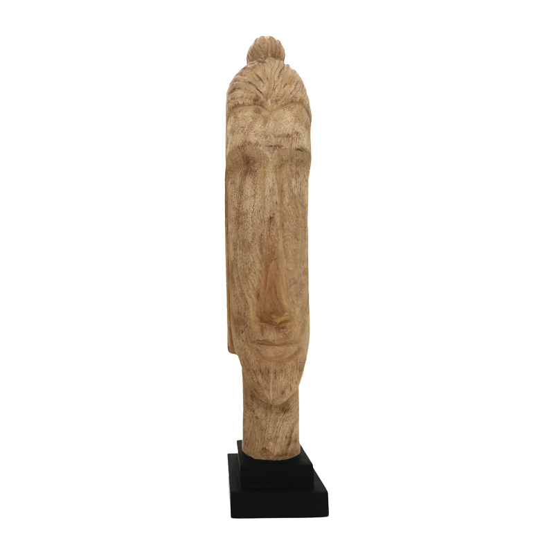 product_pako_312-000022 Προτομή βούδας Dran Inart φυσικό μάνγο ξύλο 12x12x63.5εκ - Image 1