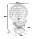 Πολυθρόνα Dorothy Inart με μπεζ μαξιλάρι-φυσικό rattan 115x53x147εκ - Image 3