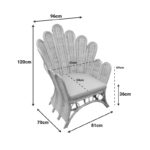 Πολυθρόνα Fragia Inart με μπεζ μαξιλάρι-φυσικό rattan 85x96x120εκ - Image 3