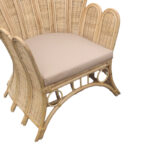Πολυθρόνα Fragia Inart με μπεζ μαξιλάρι-φυσικό rattan 85x96x120εκ - Image 6