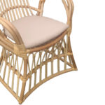 Πολυθρόνα Boloni Inart με μπεζ μαξιλάρι-φυσικό rattan 96x70x120εκ - Image 6