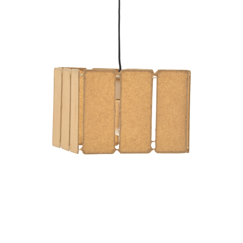 product_pako_317-000014 Φωτιστικό οροφής Boxfo Inart καφέ press papier-μέταλλο 32x32x123εκ - Image 1