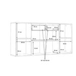 Μπουφές Drepen μελαμίνη σε λευκό και sonoma χρώμα 162.3x34.2x81.7εκ - Image 7