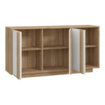 Μπουφές Chesto μελαμίνη σε λευκή και oak απόχρωση 169.2x42x87εκ - Image 4