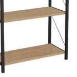 Βιβλιοθήκη Jackrey oak μελαμίνης-μαύρο μέταλλο 63x30x114εκ - Image 3