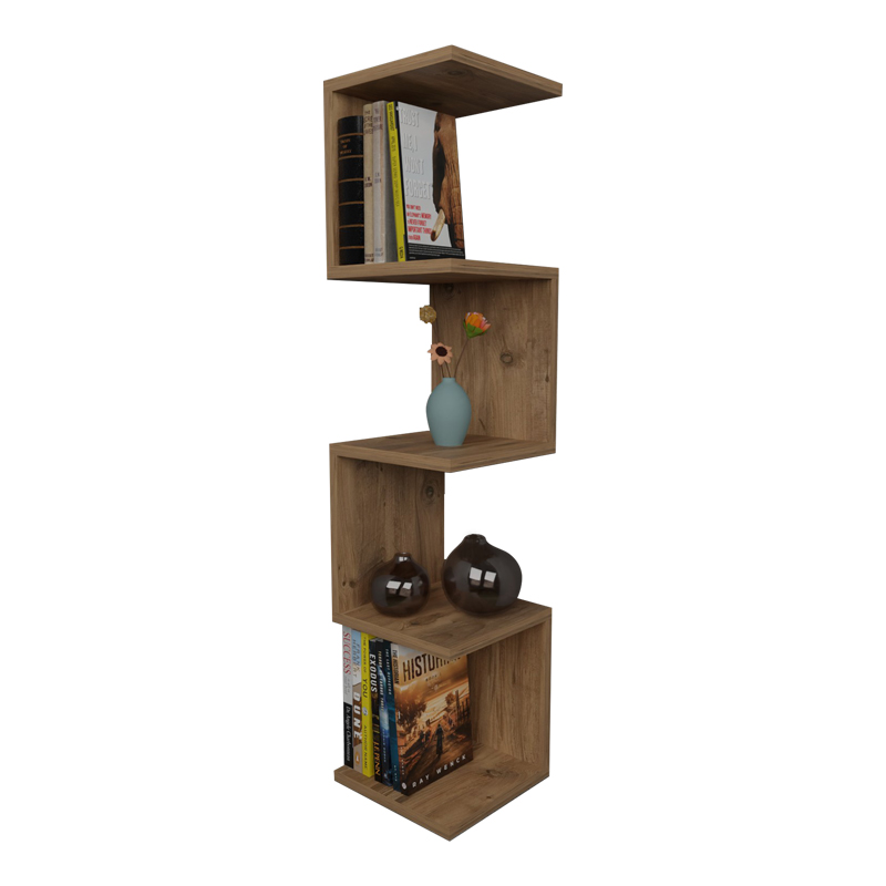 product_pako_321-000019 Ραφιέρα τοίχου Zigzag oak μελαμίνης 25x25x109εκ - Image 1