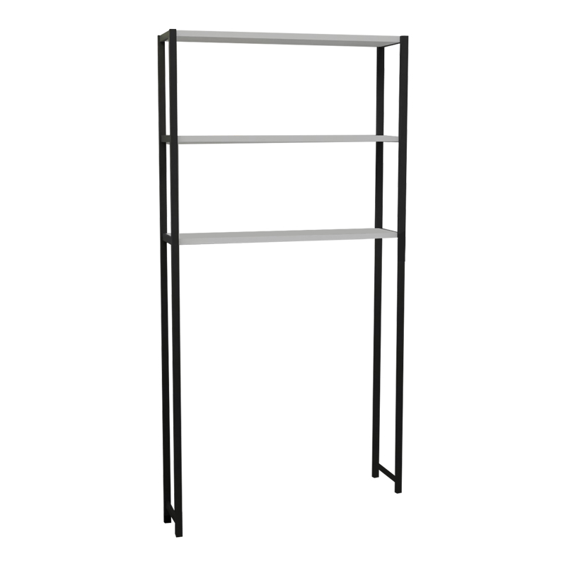 product_pako_321-000028 Έπιπλο πλυντηρίου Bothy λευκό μελαμίνης-μαύρο μέταλλο 73x22x150εκ - Image 1