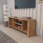 Έπιπλο τηλεόρασης Seref σε oak απόχρωση 120x30x47εκ - Image 4