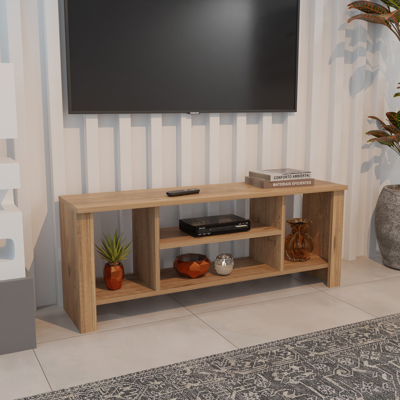 product_pako_321-000123 Έπιπλο τηλεόρασης Seref σε oak απόχρωση 120x30x47εκ - Image 1