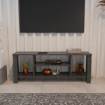 Έπιπλο τηλεόρασης Seref σε ανθρακί απόχρωση 120x30x47εκ - Image 3