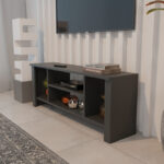 Έπιπλο τηλεόρασης Seref σε ανθρακί απόχρωση 120x30x47εκ - Image 4