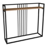 Κονσόλα Convida oak με μαύρο μεταλλικό σκελετό 100x25x90εκ - Image 2