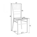 Καρέκλα Tiffany pp σε λευκή απόχρωση 40x40x88εκ - Image 6