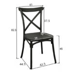 Καρέκλα Crossie στοιβαζόμενη pp σε απόχρωση cappucino 41x46x84εκ - Image 6