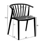 Πολυθρόνα Zelma pp σε ανθρακί απόχρωση 55x53x73εκ - Image 6