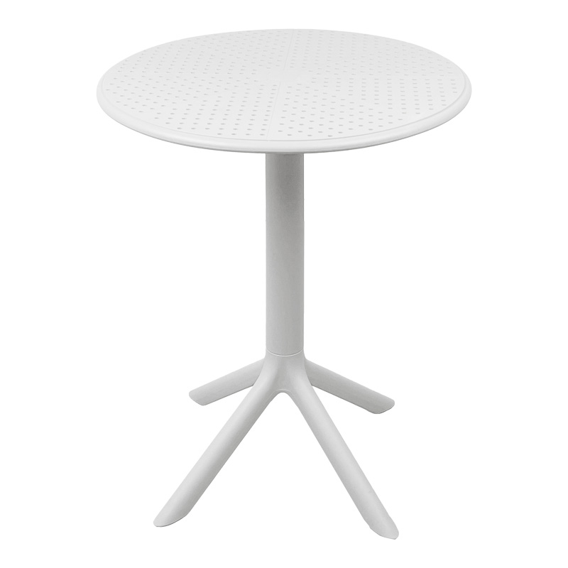 product_pako_326-000021 Τραπέζι Merkon pp σε λευκή απόχρωση Φ60x75εκ - Image 1